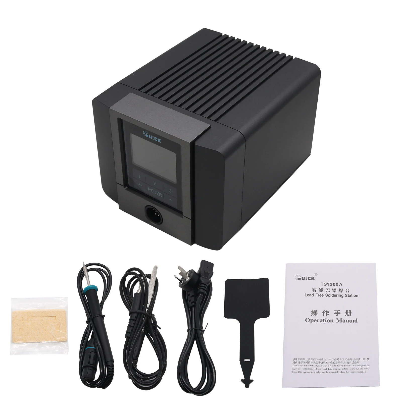 

Quick TS1200A 120W Lead-Free SMD Soldering Rework Station with Soldering Iron Tip Touch Button