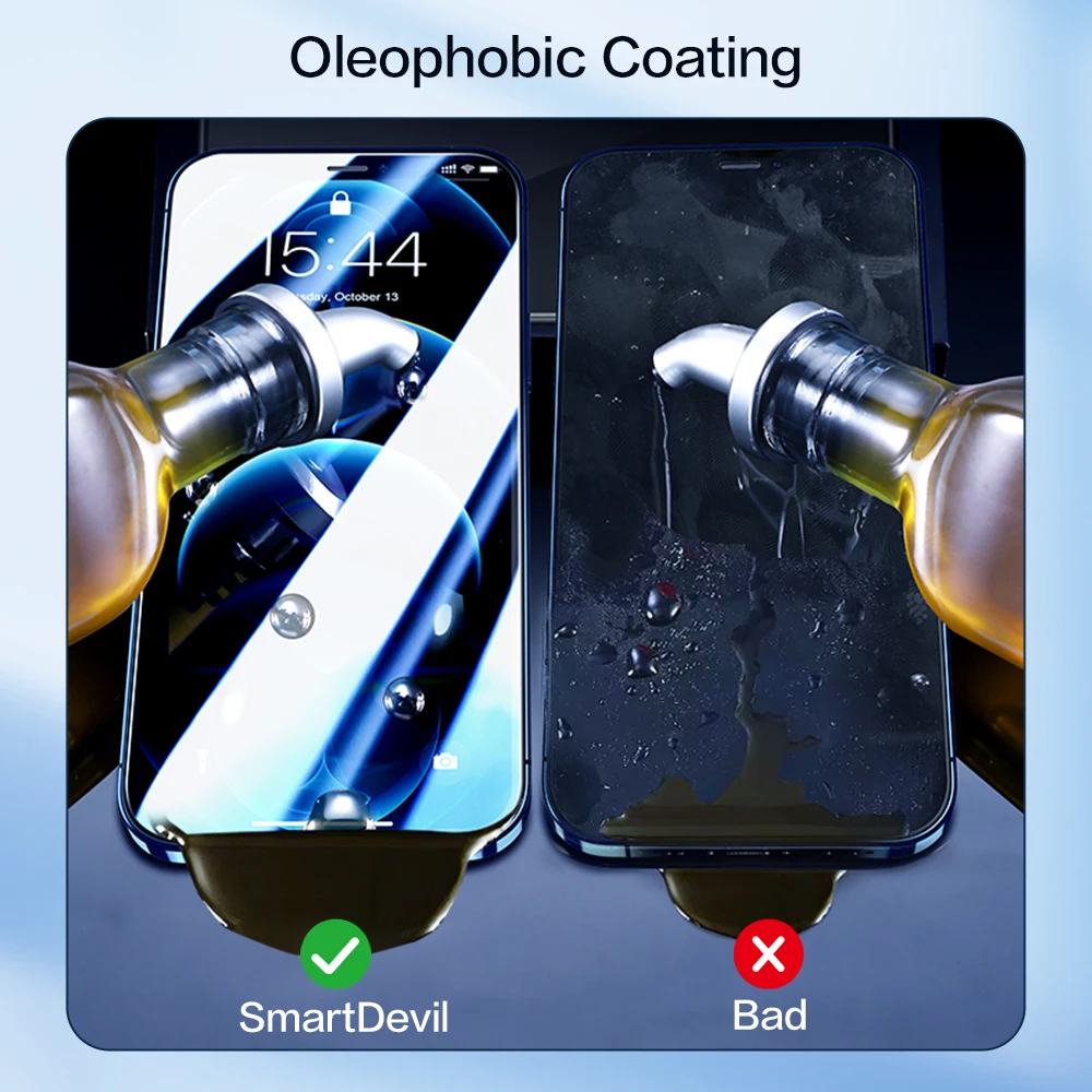 

SmartDevil 2Pcs Screen Protector For iPhone 11 12 13 Mini Pro Max Tempered Glass X 8 7 6 S Plus XS XR SE 2020 HD Front Film 9H