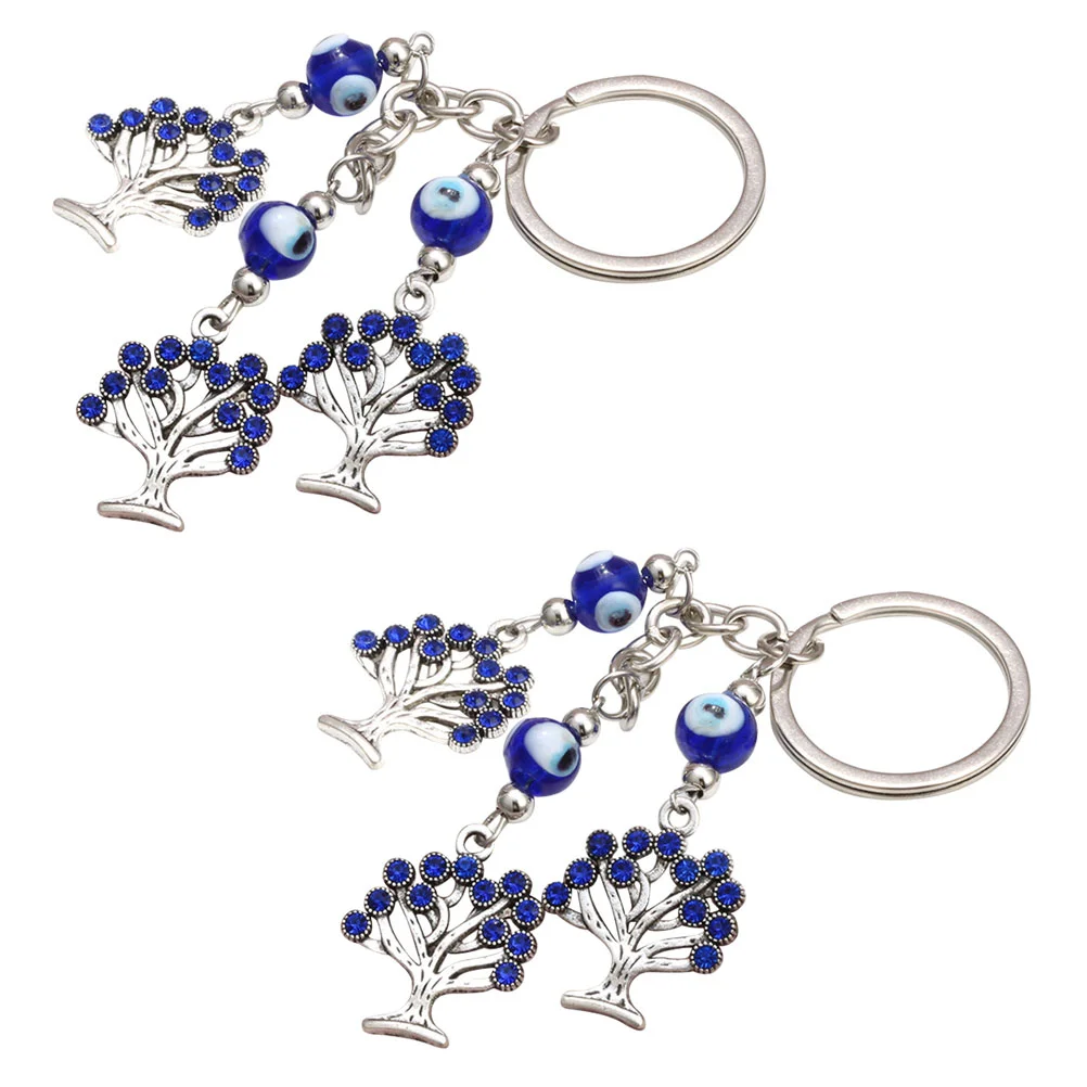 

2pcs Life Tree Key Pendant Eye Keychain Key Holder Purse Handbag Pendant