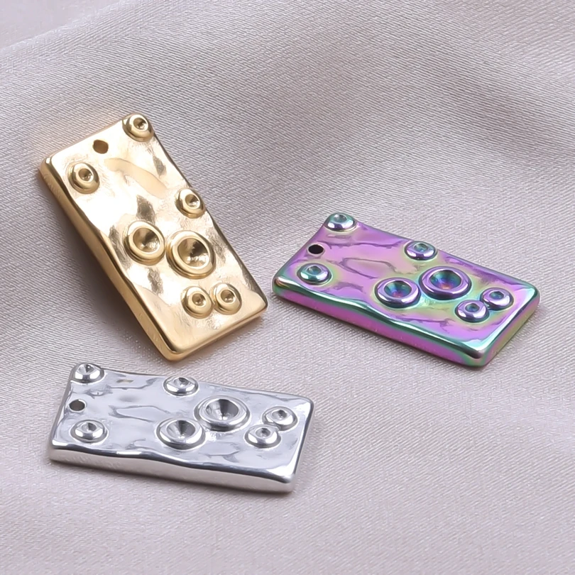 

6 шт./партия, прямоугольные подвески из нержавеющей стали