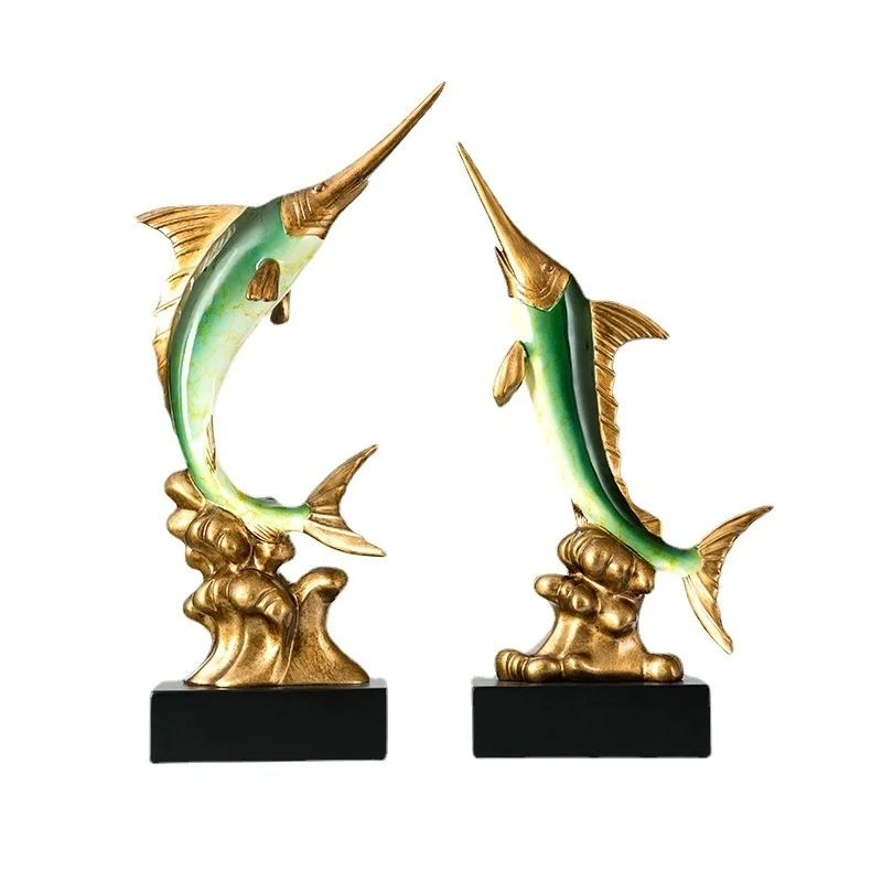 Европейское украшение в виде рыбы-меч пара домашних мягких украшений для