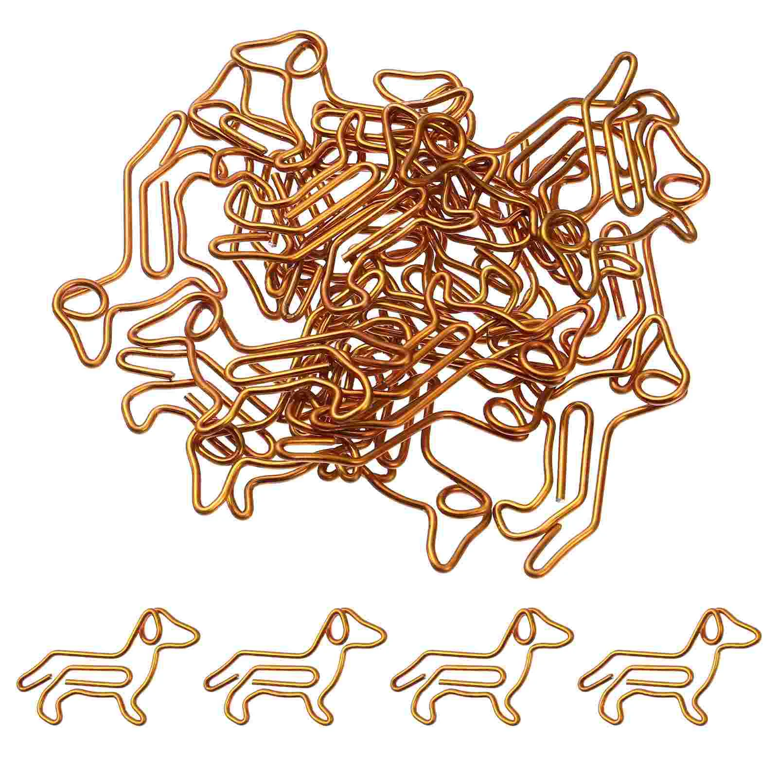 

40pcs Dog Shaped Paper Clips Colored Clips Metal Paper Clips Office School Accessories
