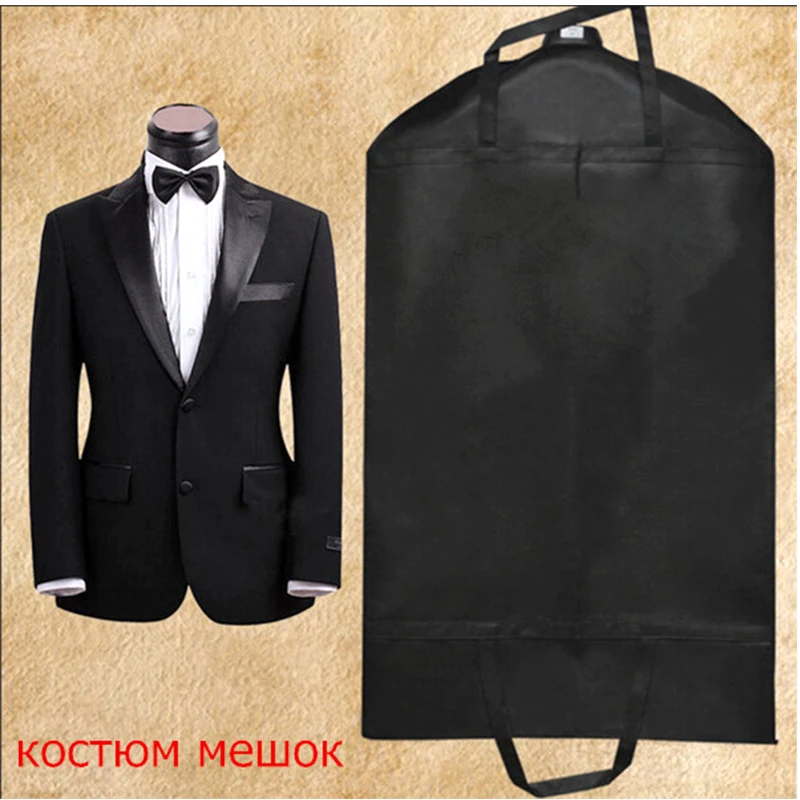 

1pc/lot Black Coat Clothes Garment Suit Cover Bags Dustproof Hanger Storage Protector Travel Storage Organizer Case