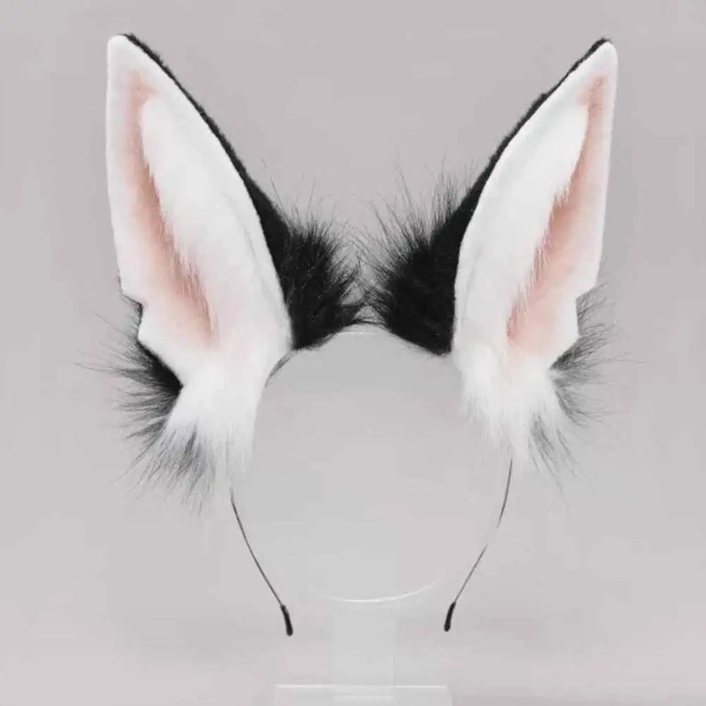 

Women Animal Wolf Ears Headdress Plush Hairband Furry Lolita Headband Anime Costume For Halloween Christmas Cosplay Accessories