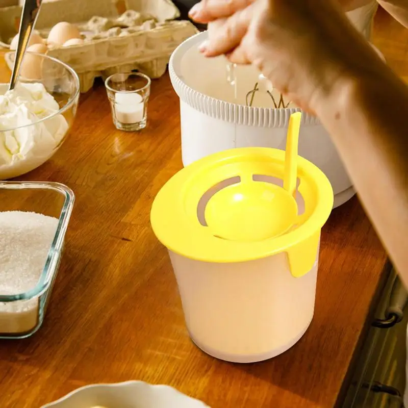 

Stainless Steel Egg Yolk Separator With Cup Kitchen Gadget Tools Yolk White Divider Filter For Cooking Kitchen Accessories