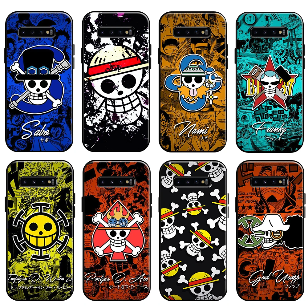 

Anime One Piece Skull Logo For Samsung Galaxy S10 S10E S10 Lite S9 S8 Plus Galaxy S10 5G Phone Case Soft Carcasa TPU