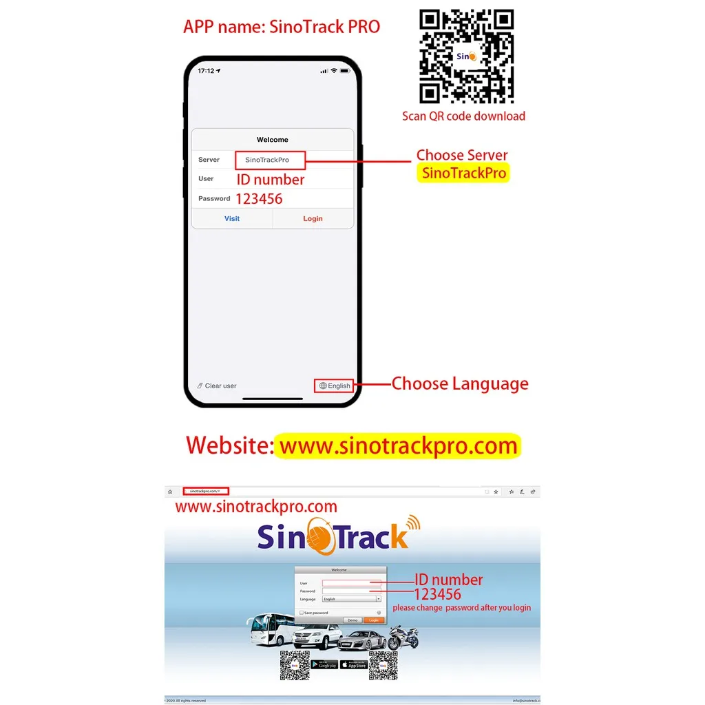 Водонепроницаемый GPS-трекер SinoTrack Mini оригинальный для автомобиля мотоцикла в