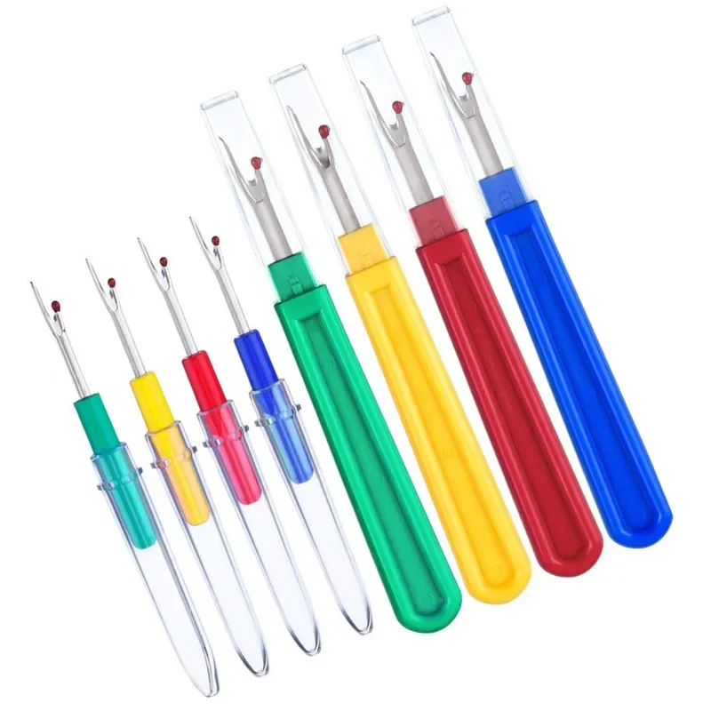 

sell 8pcs/set Thread Cutter Seam Ripper Stitch Unpicker Sewing Tool Plastic Handle Craft Tool (4 Large 4 Small) 5BB5567