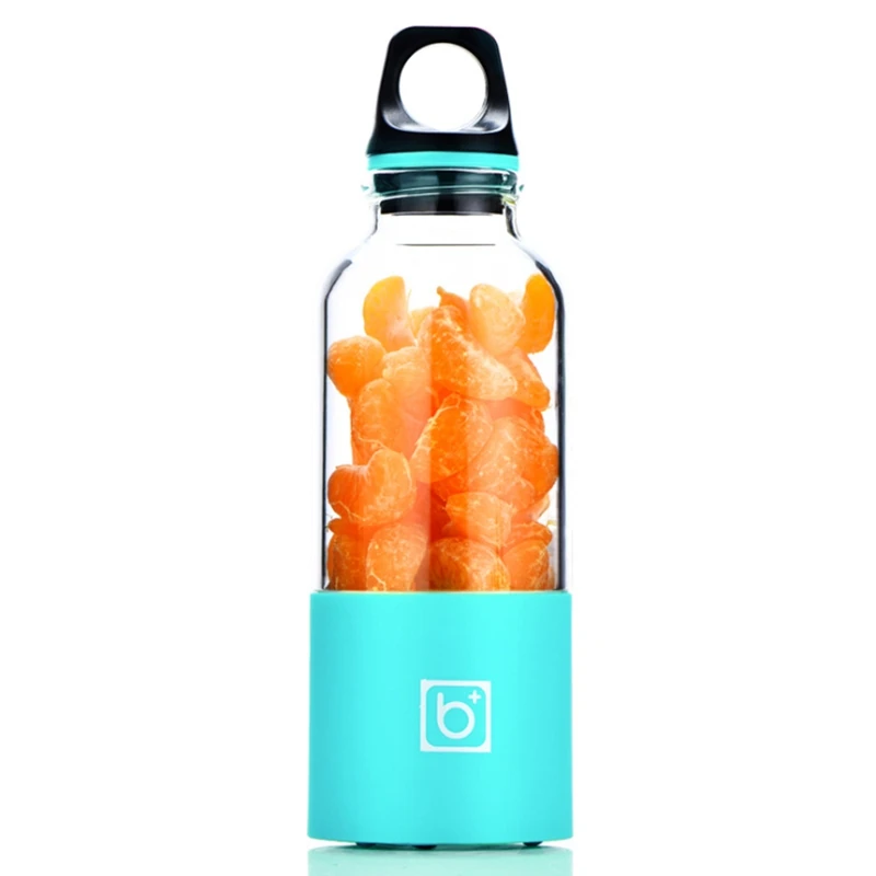 

500Ml 2 Blade Portable Blender Juicer Machine Mixer Electric Mini USB Food Processor Juicer Smoothie Blender Cup Blue