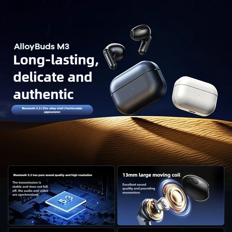 Фото Беспроводная гарнитура Remax Alloy Music TWS для мобильных телефонов 5,3, беспроводная Bluetooth-гарнитура №1