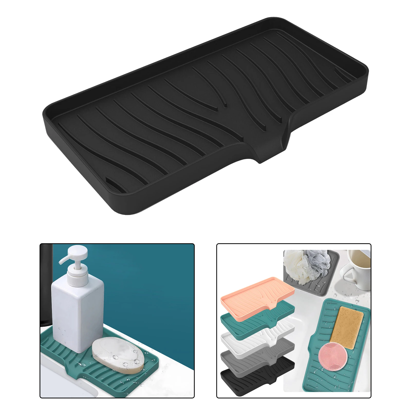 

Silicone Soap Dish Holder Soap Holder Soap Tray for Hotel Bathroom Countertop Toilet