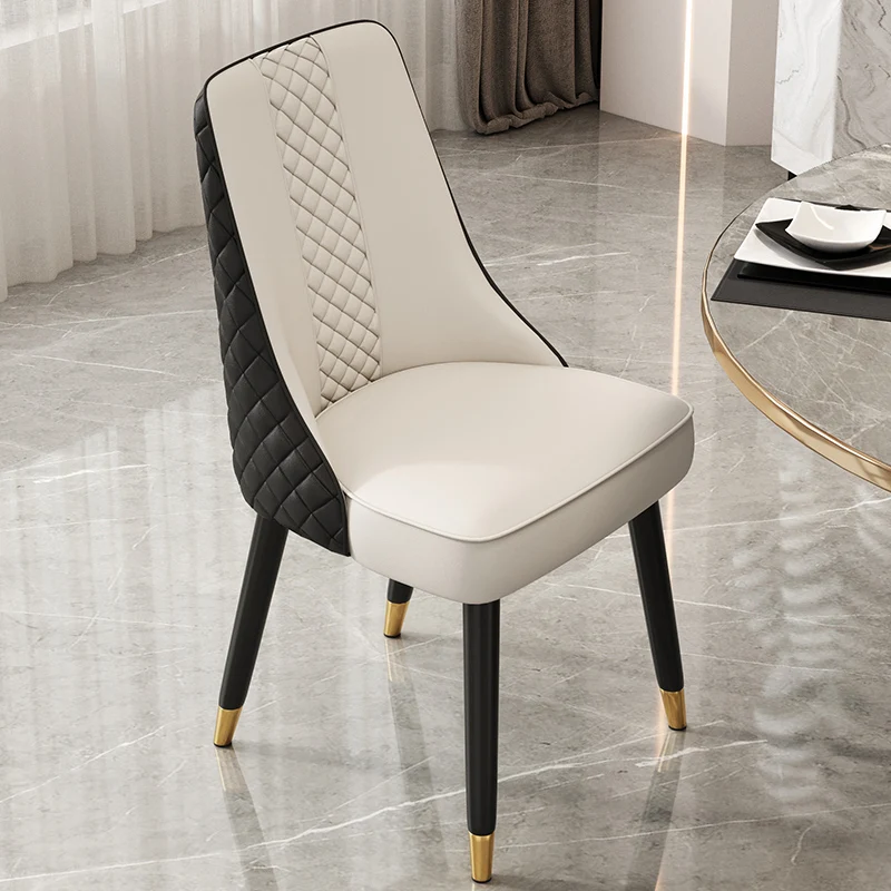 

Nordic Designer Dinning Chair Luxury Black Legs Office Bedroom Chair Kitchen Cafe Comfortable Cadeiras De Jantar Home Furniture