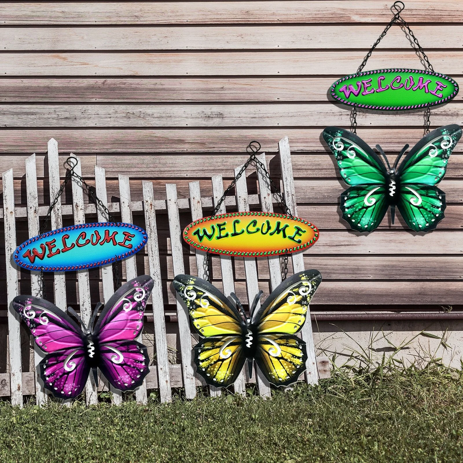 

Yard And Garden Home Decor Metal Butterfly Wall Garden Decoration Indoor Gardening Patio Decoration Statues And Sculptures