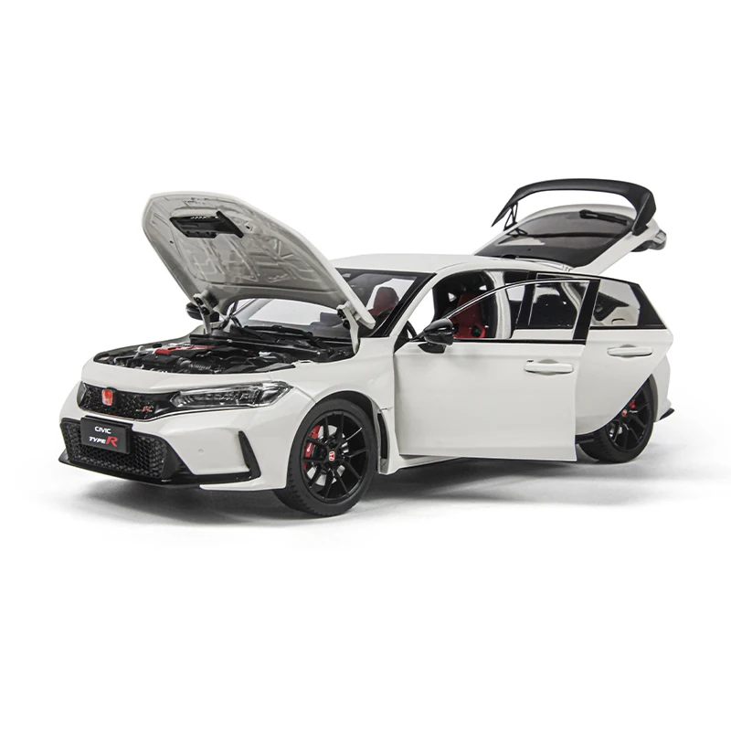 Литые автомобили 1:18 Honda Civic Тип R FL5 2023 гоночные модели автомобилей миниатюрные