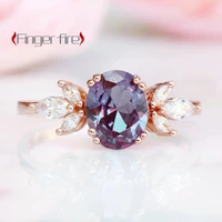 simple classic colored diamond ladies ring wedding anniversary gift beach party jewelry