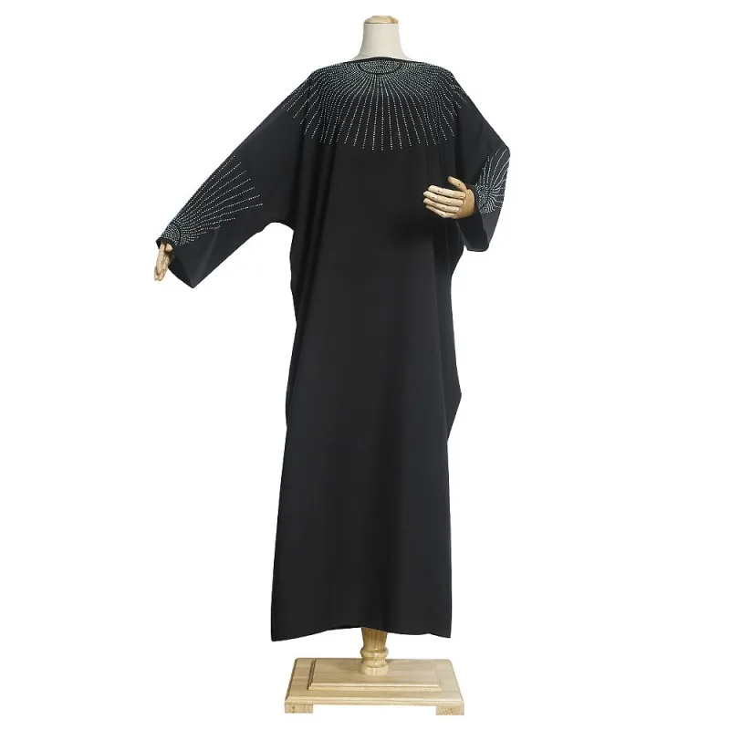 Свободное Элегантное Черное мусульманское платье большого размера Дашики, новые модные африканские платья для женщин, халаты из Анкары, по...