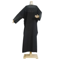 large size loose elegant black muslim dress dashiki new fashion african dresses for women ankara robes hot diamond long dress