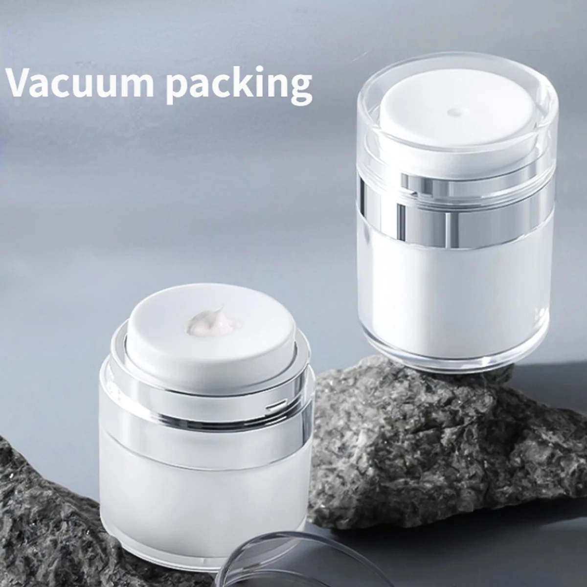 

5PCS 15G 30G 50G Vacuum Cream Separate Press Type Travel Cosmetic Lotion Foundation Liquid Skin Care Sample Empty Container