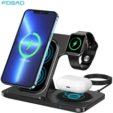 Wireless Charger Station 3 in 1 Foldable 15W Fast Qi Charging Dock for Apple iWatch 7 6 Airpods Pro iPhone 14 13 12 11 XS XR X 8