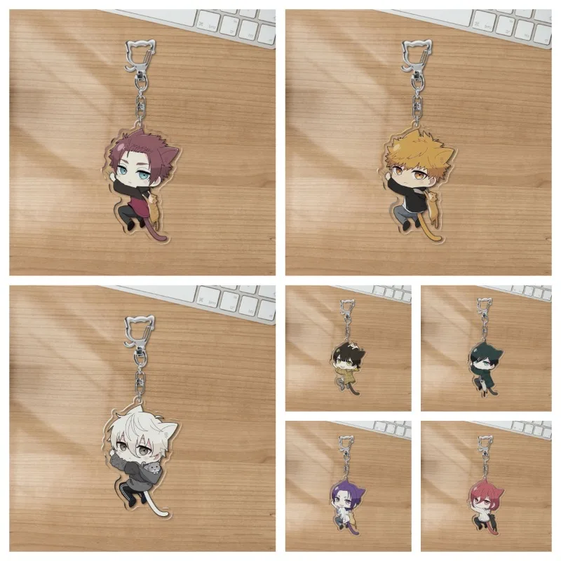 Аниме брелок для ключей женский синий замок Мужчин Косплей кошка Chigiri Hyoma