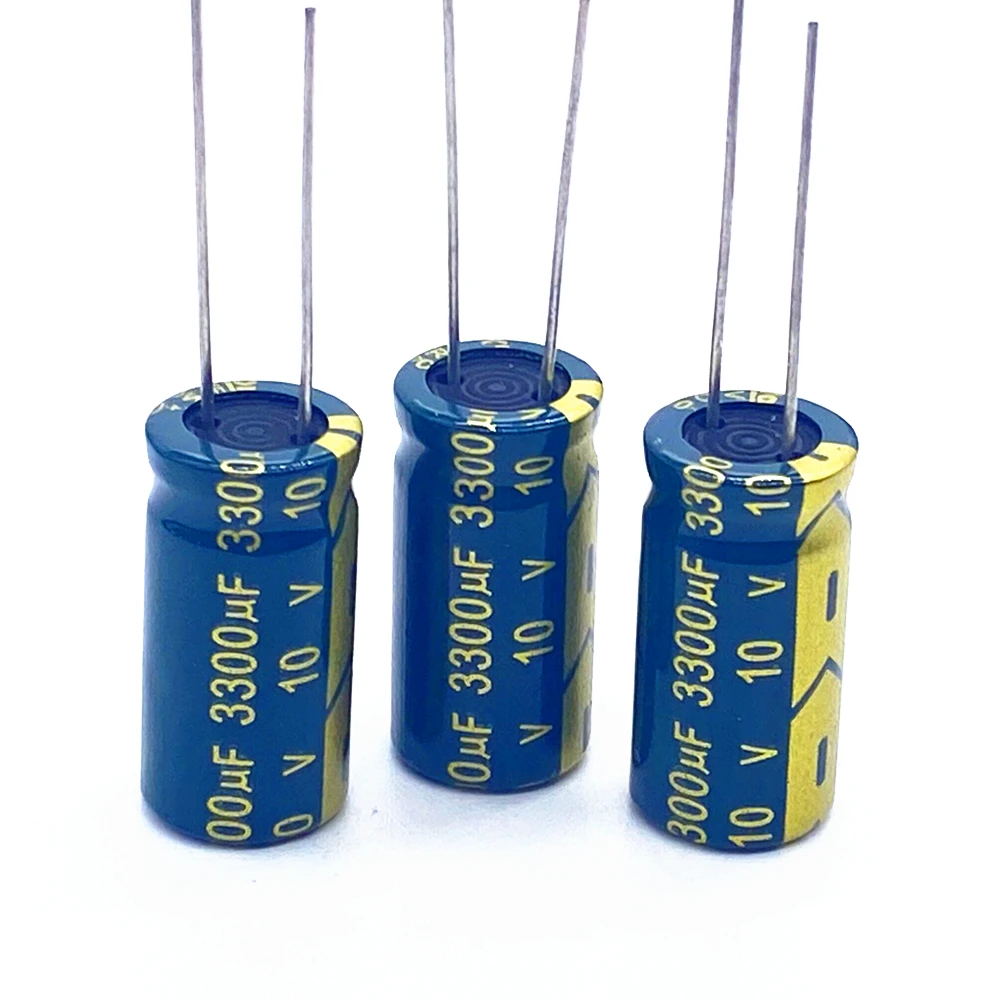 4pcs/lot 10v 3300UF Low ESR / Impedance high frequency aluminum electrolytic capacitor size 10X20 3300UF 20%