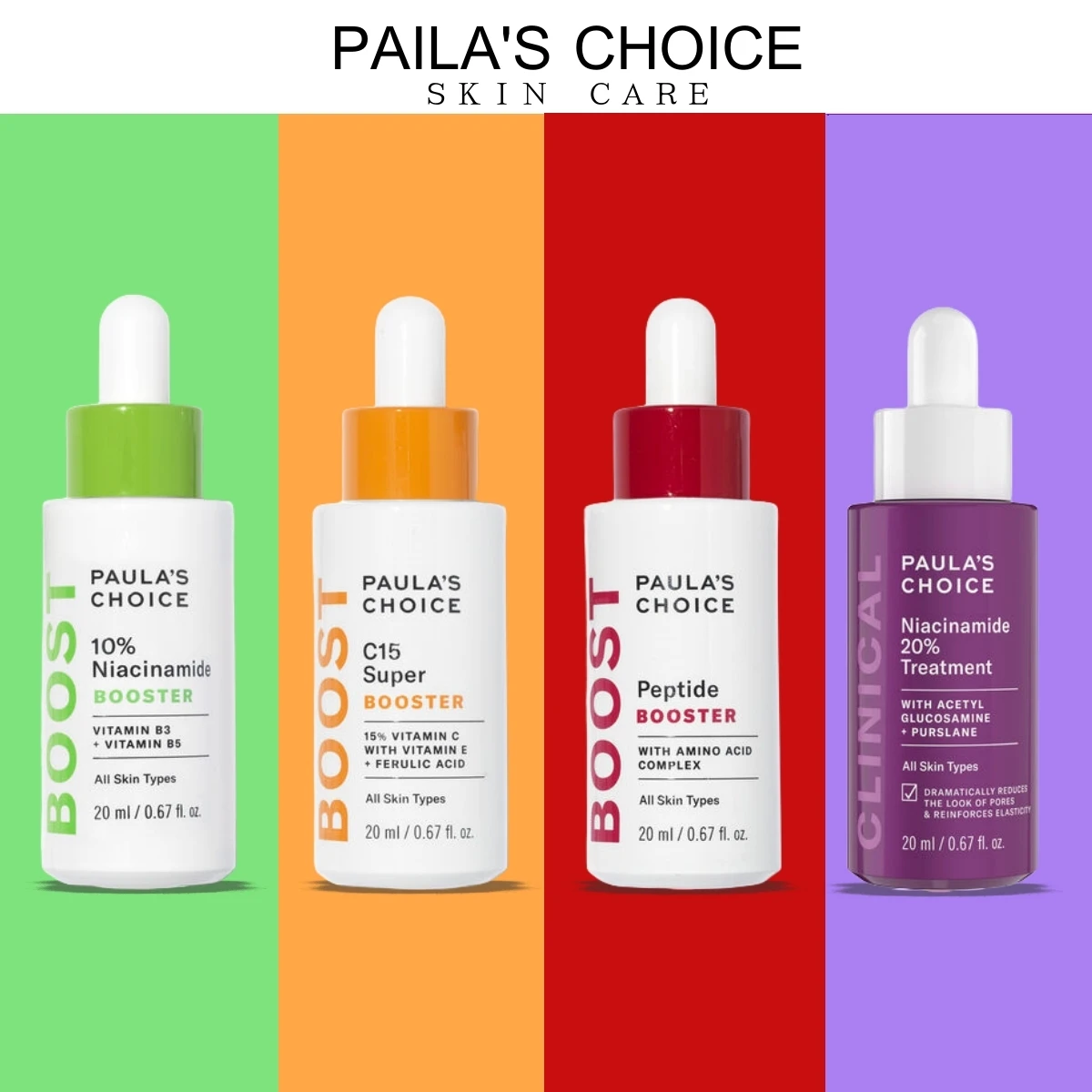 

1PCS Paula's Choice Peptide/VC15/Niacinamide Booster Serum Anti-aging Firming And Brightening Improve Dullness For All Skin 20ml