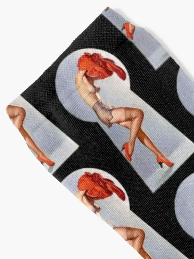 Носки Pin Up Girl с замочной скважиной - Gil Elvgren подарки японские модные носки