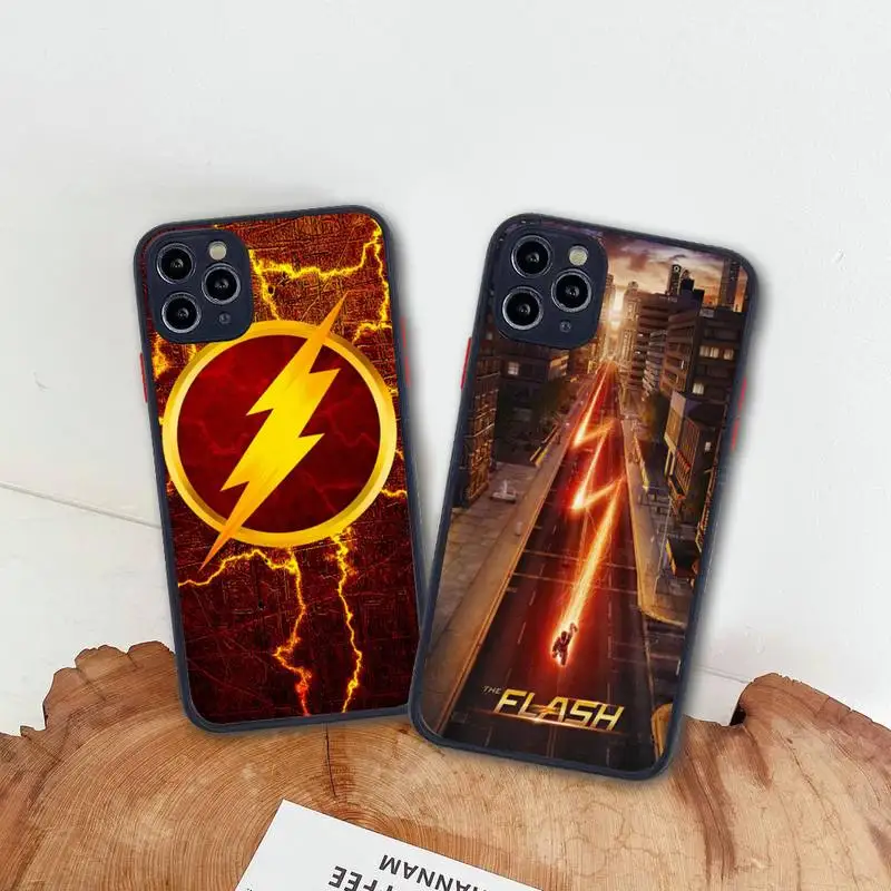 

Bandai DC Heroes The Flash Phone Case For iphone 13 12 11 Pro Max Mini XS 8 7 Plus X SE 2020 XR Matte Transparent Cover