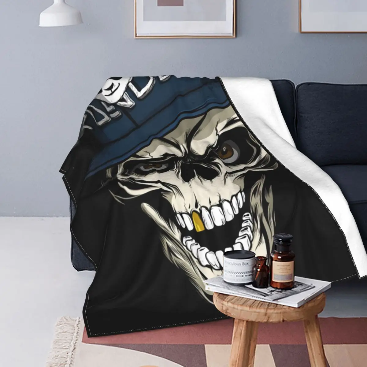 

Sofa Fleece Panda Skeleton Skull Throw Blanket Warm Flannel Heavy Metal Blankets for Bedding Car Couch Quilt