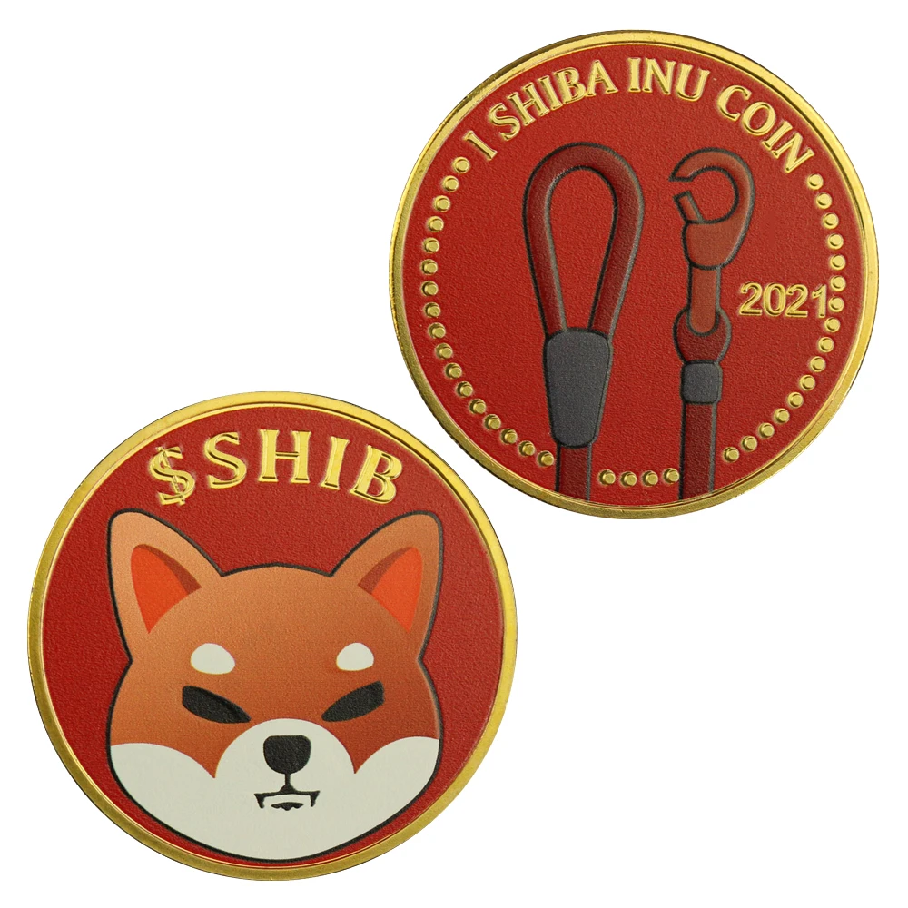 

Иллюстратор Dogecoin, монета Шиба-ину (шиб), криптовалютический металлический, позолоченный, физический шиб, красная монета, Дог-убийца, сувенир...