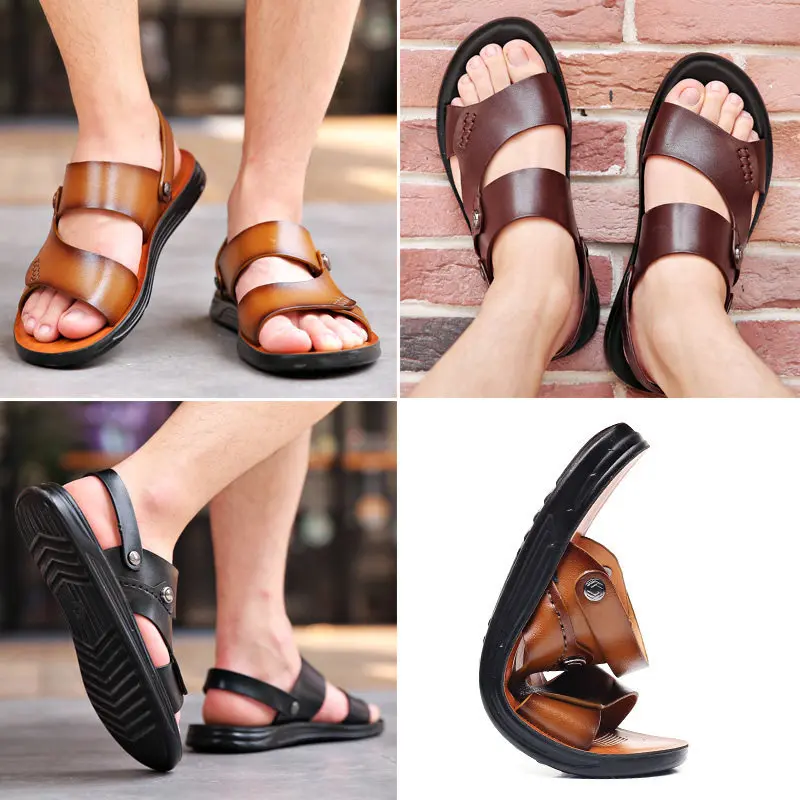 

37-45 Men Trending Summer Outdoor Leisure Non-Slip Beach Indoor Slippers Men's Sandals 2022