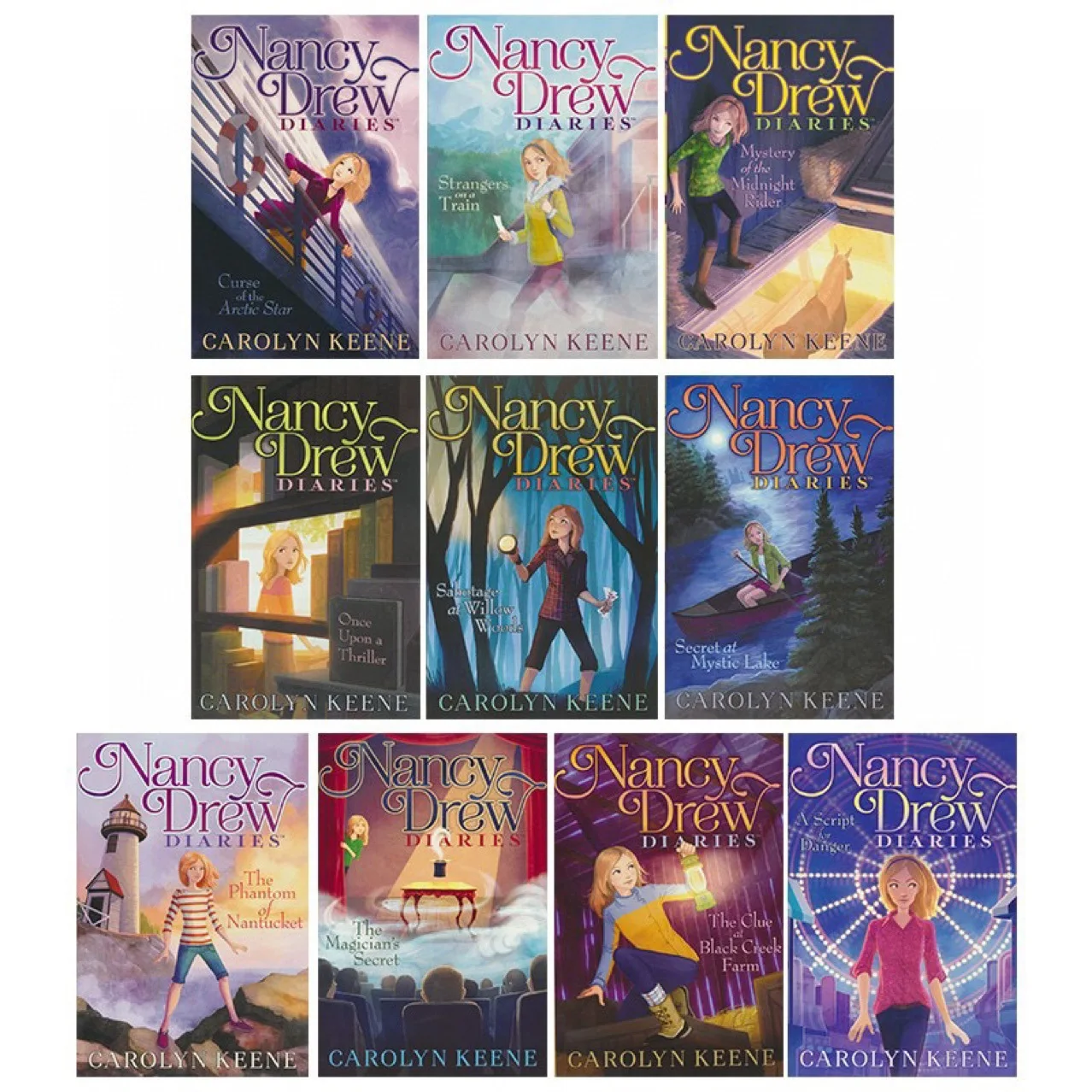 10PCS/Set Nancy Drew Diaries Supersleuth Collection Kids Children's English Literature Classic Puzzle Detective Fiction Book enlarge