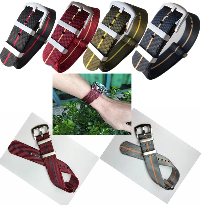 

Нейлоновые часы НАТО с браслетом, подходящие для Императорского залива, маленькие часы с красными цветами и ткаными ремешками Rolex