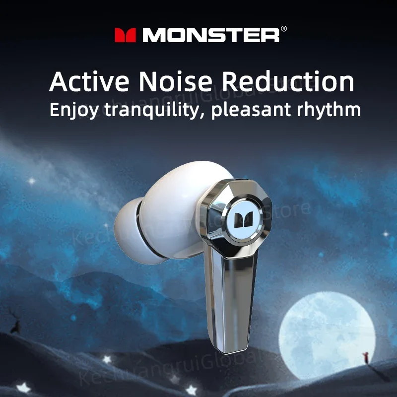Monster XKT32 Беспроводные Bluetooth 5.4 Наушники TWS Игровые наушники Капсулы LED RGB Перекрытый
