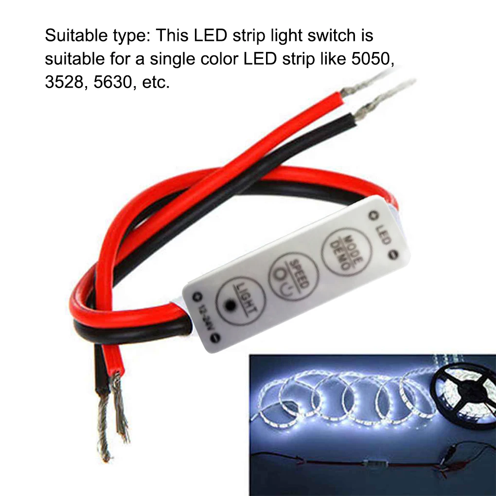 

Контроллер для светодиодсветильник лампы, праздничный диммер с проводами, 5 скоростей, 8 режимов, кнопка управления, аксессуары для освещени...