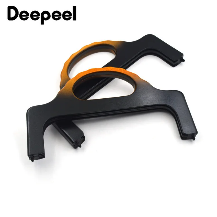1Pc Deepeel 25-31cm Wooden Bag Closure Purse Frame Wood Clip Bags Handle DIY Handmade Sewing Brackets Handles for Making Handbag