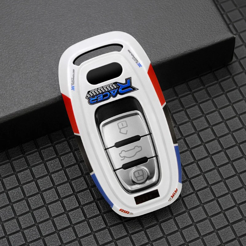 

ABS+Soft TPU Car Remote Key Case Cover Shell Fob For Audi A4 B9 A5 A6 8S 8W Q5 Q7 4M S4 S5 S7 TT TTS RS Protector Accessories