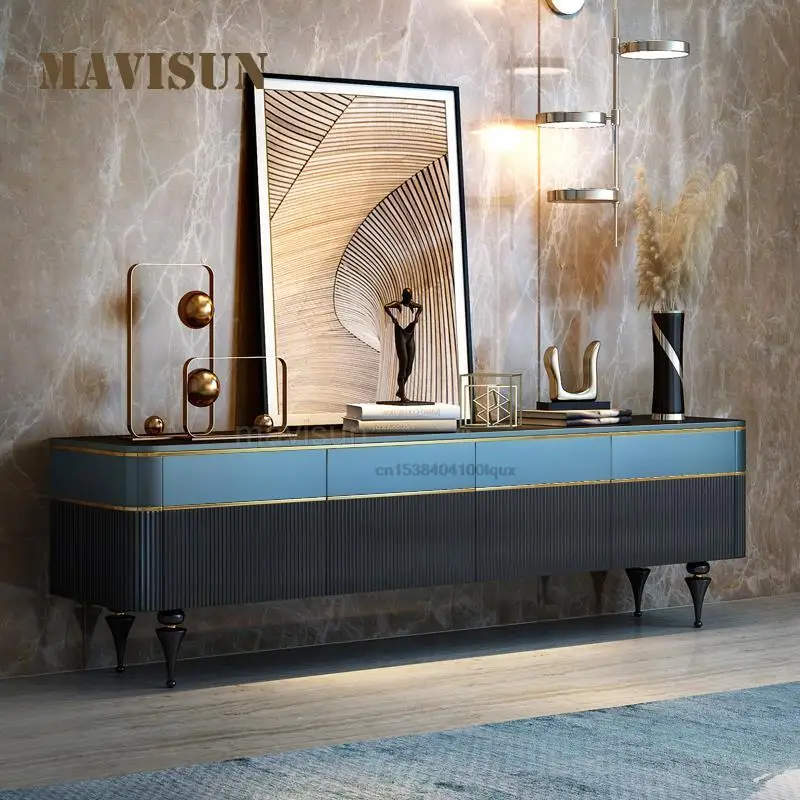 

Large Villa Home Living Room High-end Furniture Nordic Style Modern Light Luxury Tv Cabinet With Storage Drawers Tv Organizer