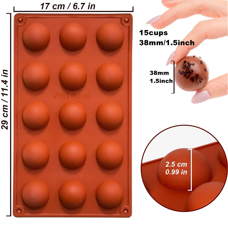 

Силиконовая форма-полусфера для шоколада