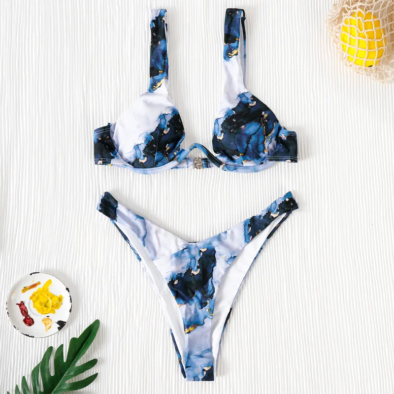 

Sexy Tie Dye Push Up Bikini New Swimsuit Women Swim Cover Up Bikinis Set 2 Piece Female Swimwear Summer Beach Wear Bathing Suit