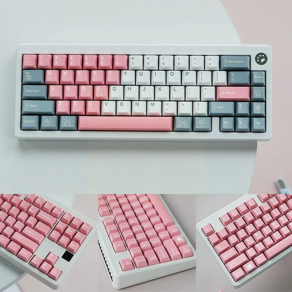 

For Gmk Peach Blossom Keycaps Pbt Original Highly Keycaps For Profile Mx Switches Mechanical Keyboard I0p9