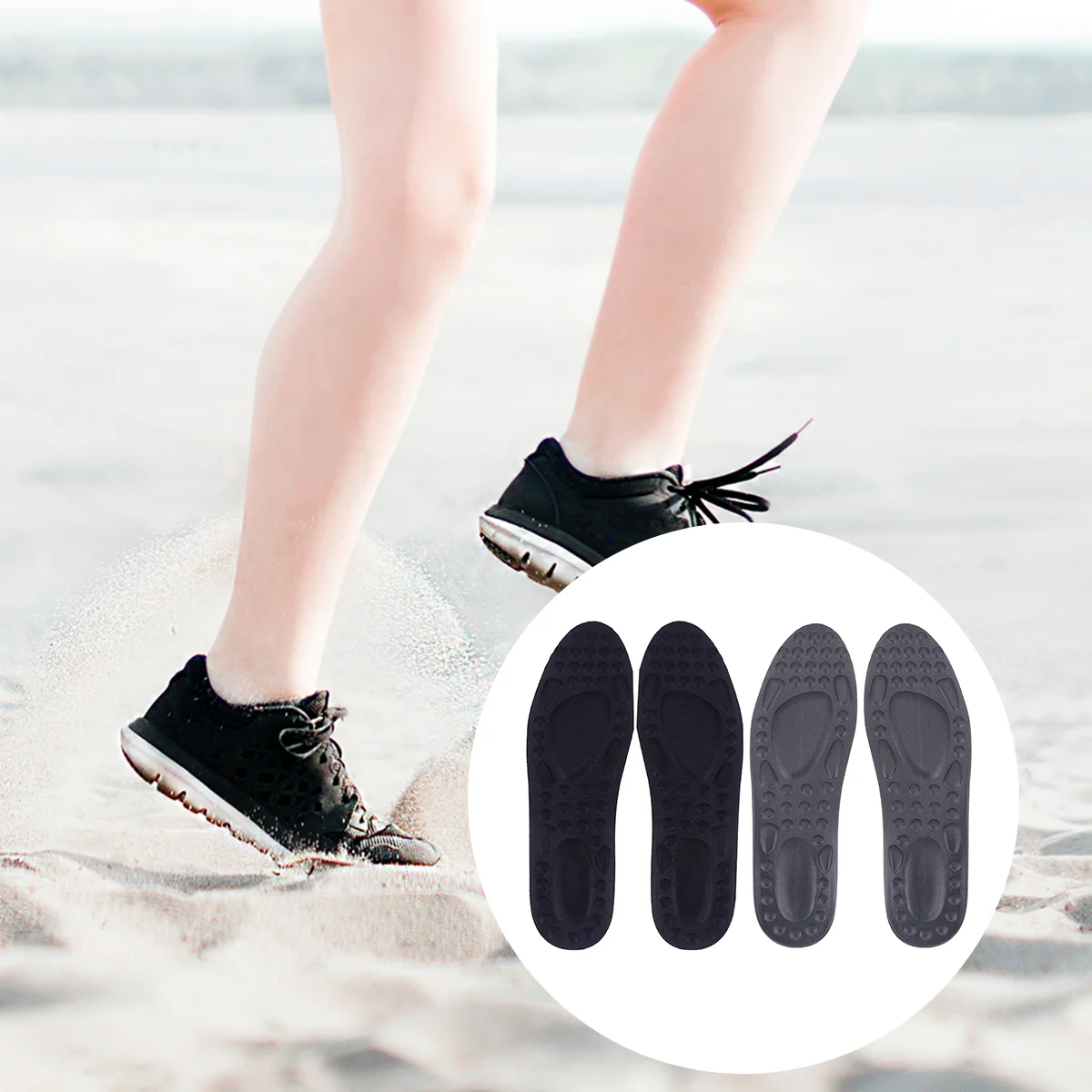 

Стельки с высокой эластичностью, утолщенные стельки для обуви, Дышащие стельки для ног, нескользящие вставки для обуви для женщин