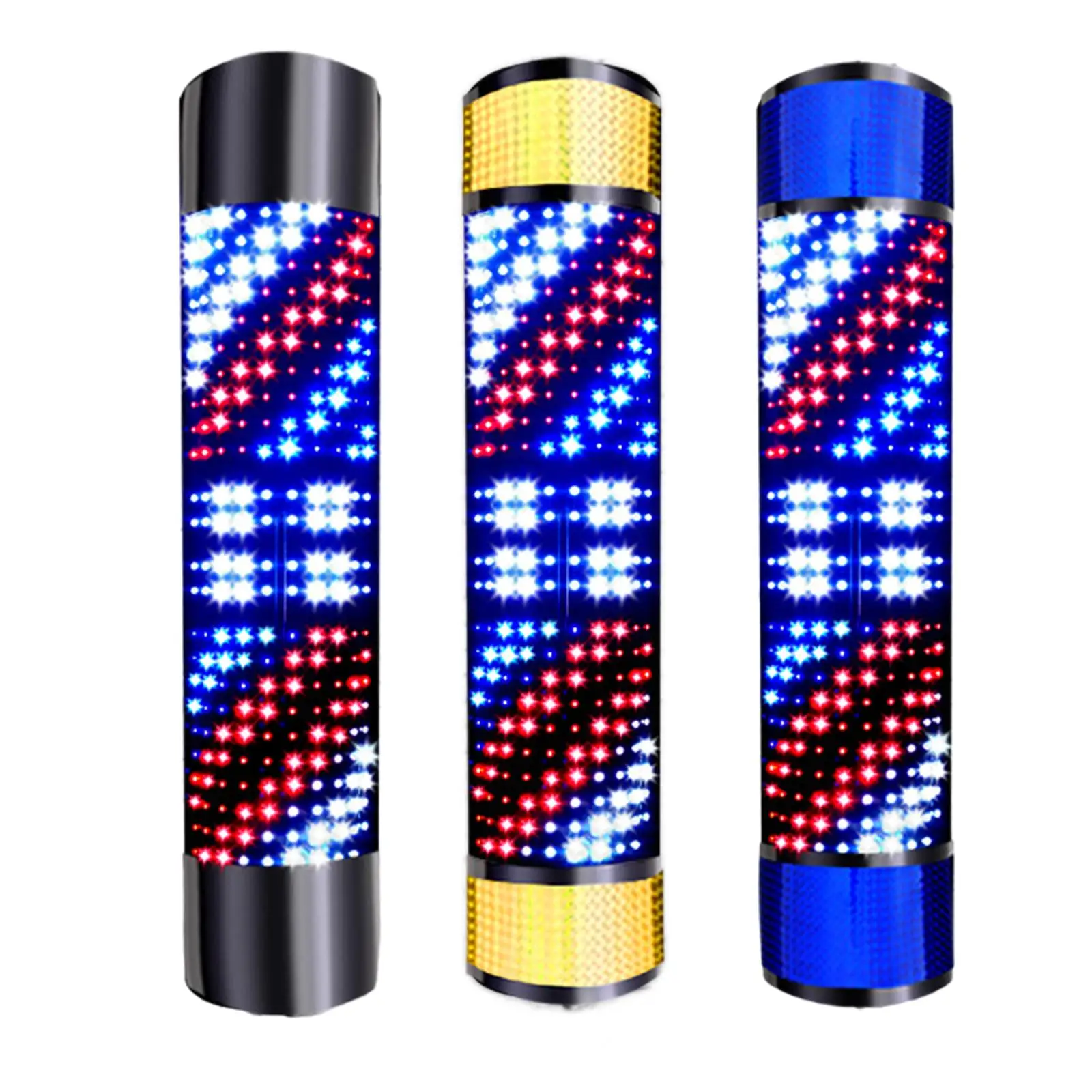 

LED Barber Shop Sign Pole Light Red White Blue Stripe Design Roating Salon Wall Hanging Light Lamp Beauty Salon Lamp