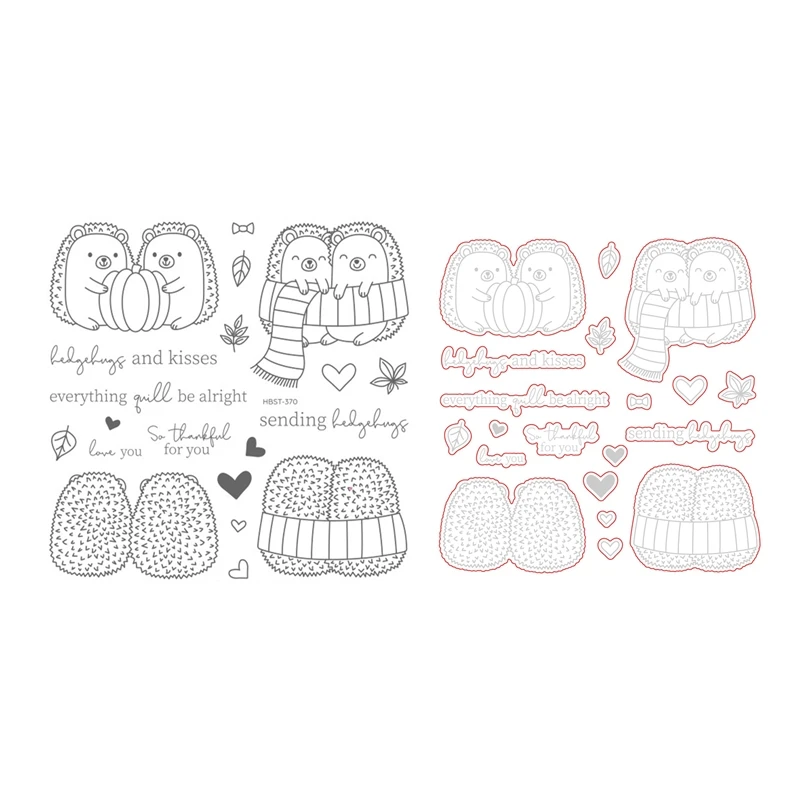 HonB Hedgehog Love металлические штампы и для изготовления бумаги скрапбукинга рамка ко