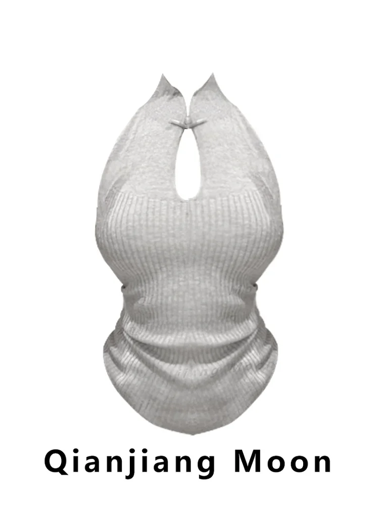 Новая женская майка на бретельках в китайском стиле с национальной пряжкой лето