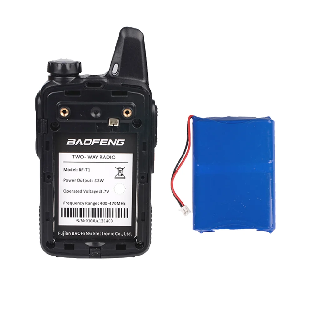 2PCS Baofeng BF-T1 Talkie Walkie 2 Way Radio UHF 400-470MHz BF T1 Walkie-talkie Handheld Radio Portable Mini Wireless Intercom