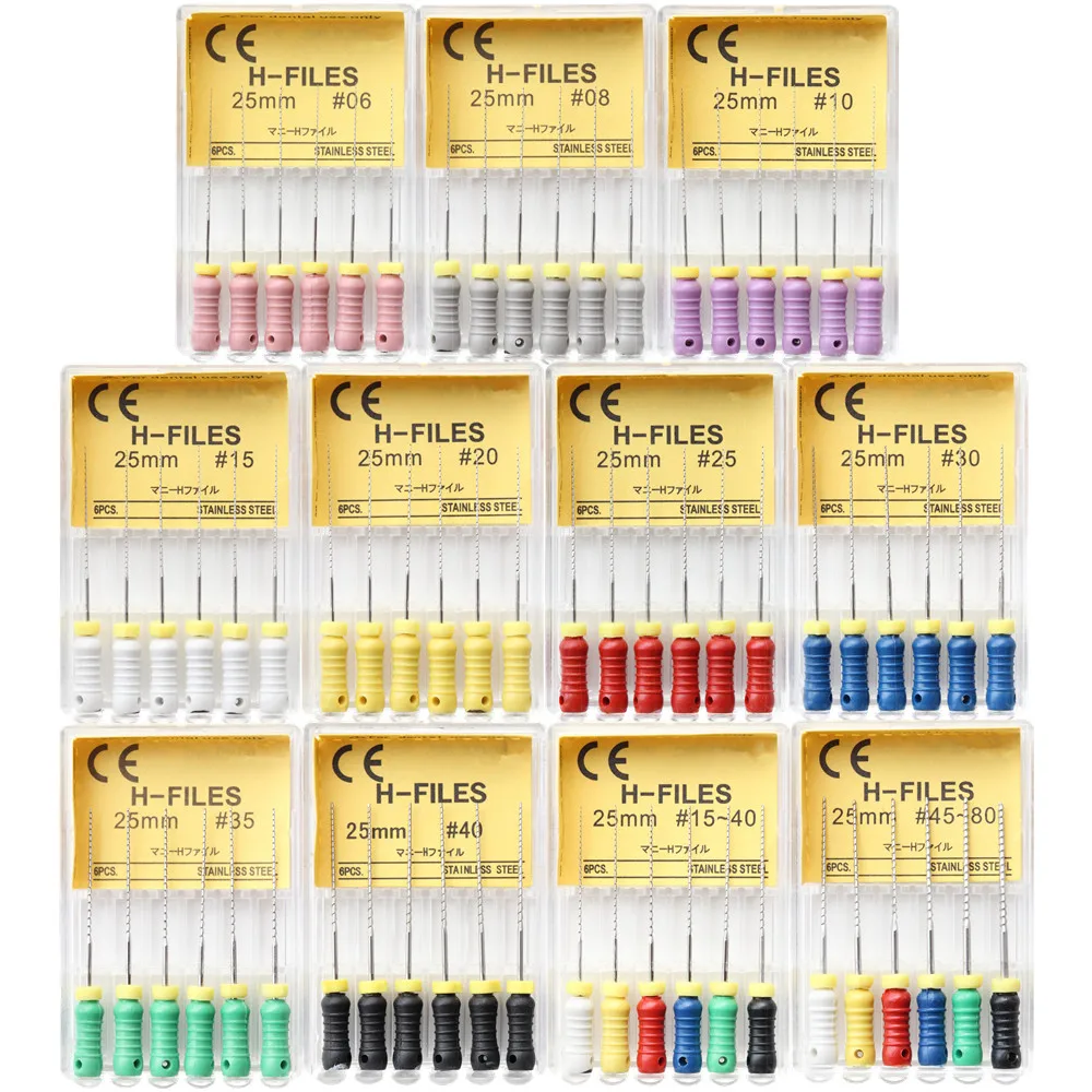 6 шт./упаковка стоматологические инструменты нержавеющая сталь