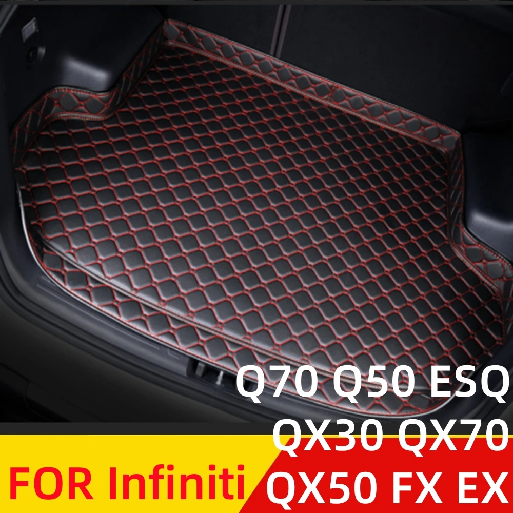 

Car Trunk Mat For Infiniti QX50 QX30 QX70 Q70 Q50 ESQ EX FX High Side All Weather Rear Cargo Cover Carpet Pad Tail Boot Liner