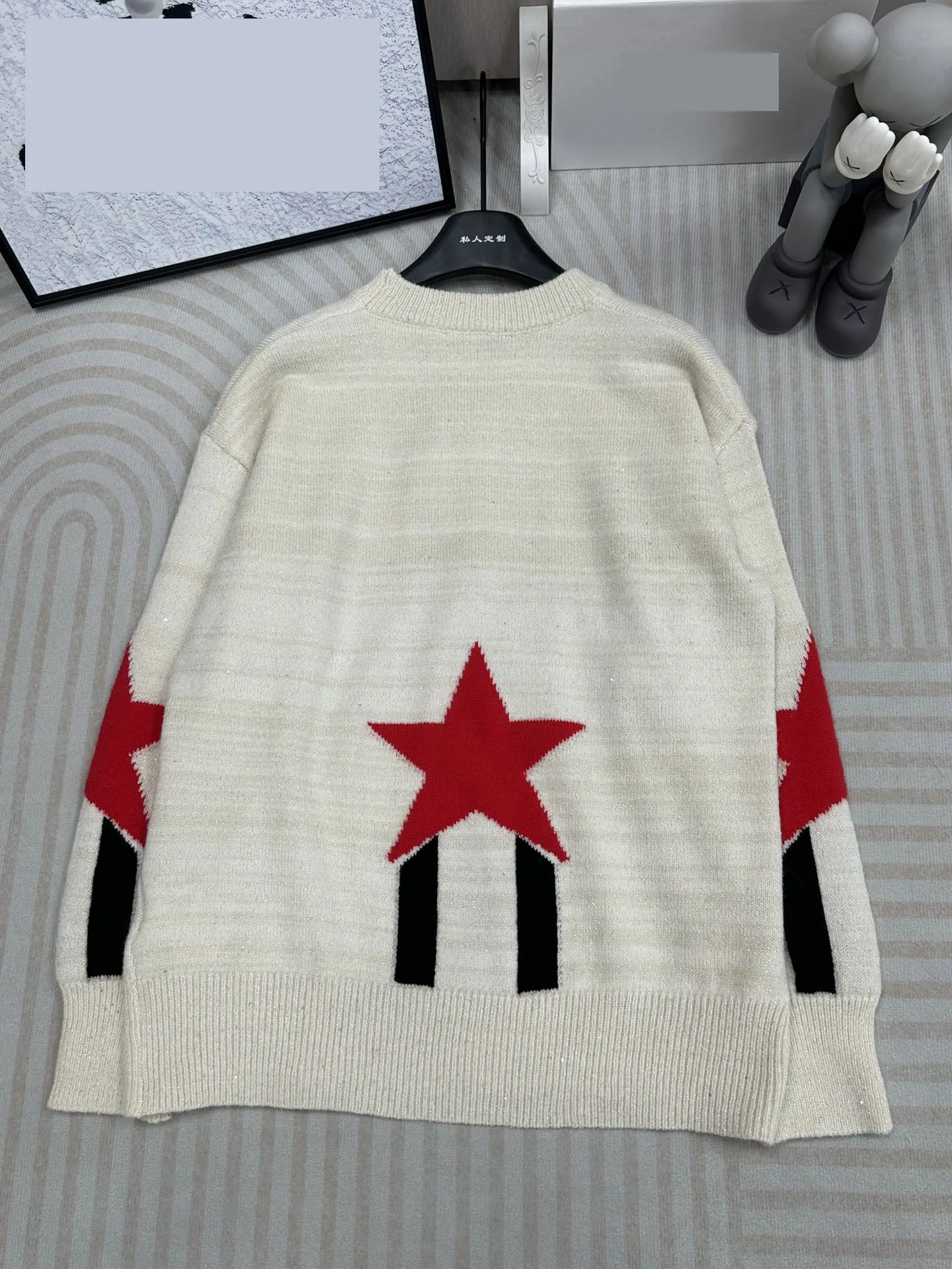 

2023 Autumn/Winter New Style Lazy Mid length Knitted Sequin Pullover