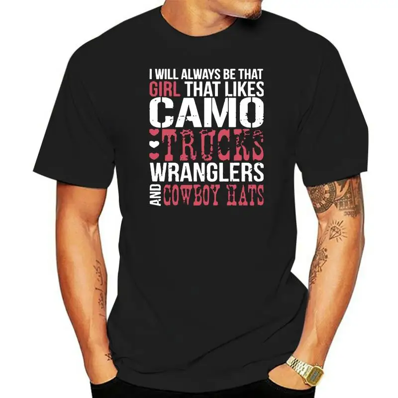 

Men tshirt Camo Truck Wranglers Cute Country Girl Sassy Dixie Gift Truck T Shirts Classic T Shirt Printed T-Shirt tees top